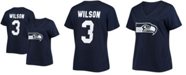 Fanatics Women's Plus Size Russell Wilson College Navy Seattle Seahawks Name Number V-Neck T-shirt